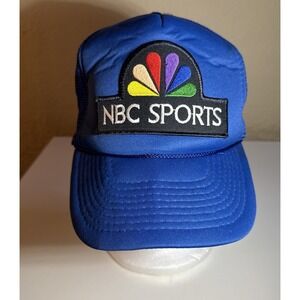 Vintage 90s NBC Sports Mohrs Snapback Hat Blue